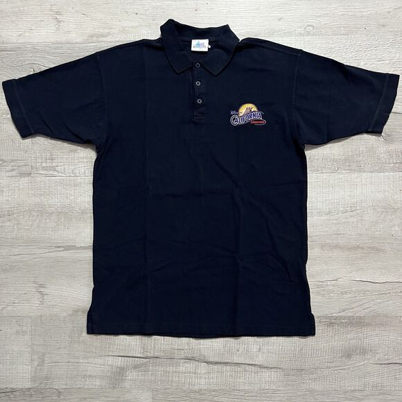 Disney Other - Disneyland Resort Polo Shirt Mens L Navy Blue California Adventure Embroidered